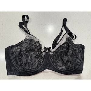 Wacoal Retro Chic Full Figure Underwire‎ bra in Black 32D